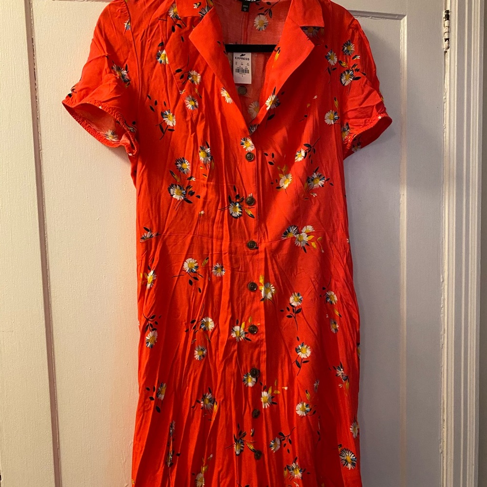 DONATED TO CHARITY Beautiful EXPRESS floral mini dress - Picture 4 of 5